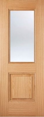 Internal Oak Arnhem (CLEAR GLASS) Pre-Finished Door