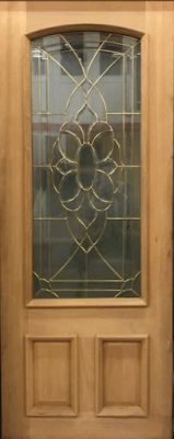 External Hardwood Hereford Ruby with Gold Lead Double Glazed Door