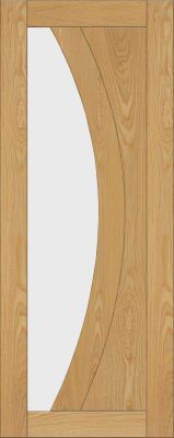 Internal Oak Ravello (CLEAR GLASS) Pre-Finished Door