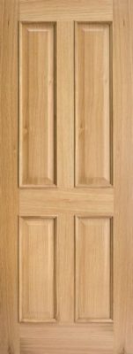 Oak Regency Un-Finished 4 Panel RM2S FD30 44mm Fire Door