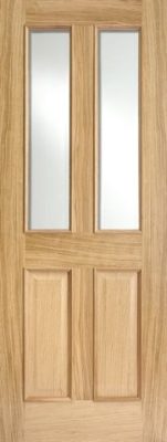 Internal Oak Richmond RM2S (CLEAR GLASS) Un-Finished FD30 44mm Fire Door