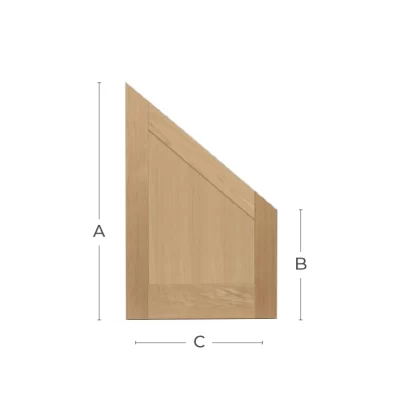 Oak Un-Finished Pattern 10 Shaker Style Angled Custom Door