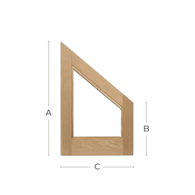 Oak Un-Finished Pattern 10 Angled Un-Glazed Custom Door