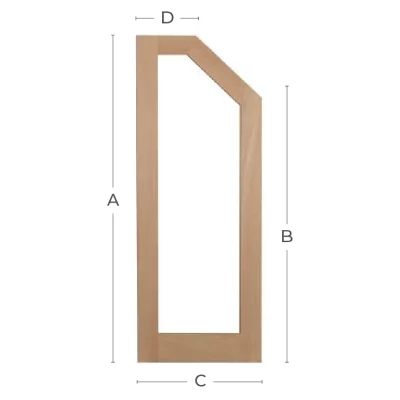 Oak Un-Finished Pattern 10 Straight/Angled Un-Glazed Custom Door