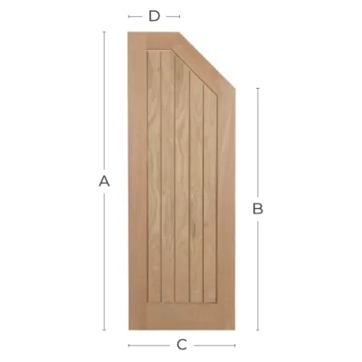 Oak Un-Finished Mexi Straight/Angled Custom Door