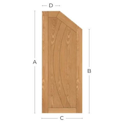 Oak Un-Finished Rav Straight/Angled Custom Door