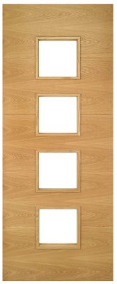 Internal Oak Augusta (CLEAR GLASS) Pre-Finished Door