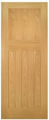 Internal Oak Cambridge 1930s Style FD30 44mm Un-Finished Fire Door