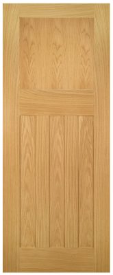 Internal Oak Cambridge 1930s Style Un-Finished Door