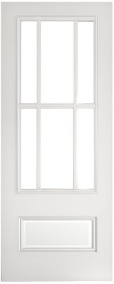 Internal White Primed Canterbury (CLEAR BEVELLED GLASS) Solid Core Door
