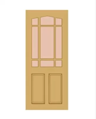 External Hardwood Downham Un-glazed (No Glass) Un-finished Door