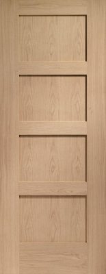Internal Oak Shaker 4P Un-Finished FD30 44mm Fire Door