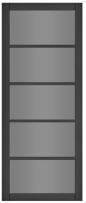 Internal Shoreditch Black (TINTED GLASS) Pre-Finished Door