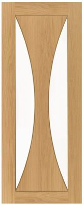 Interntal Oak Sorrento Pre-Finished (CLEAR GLASS) Door