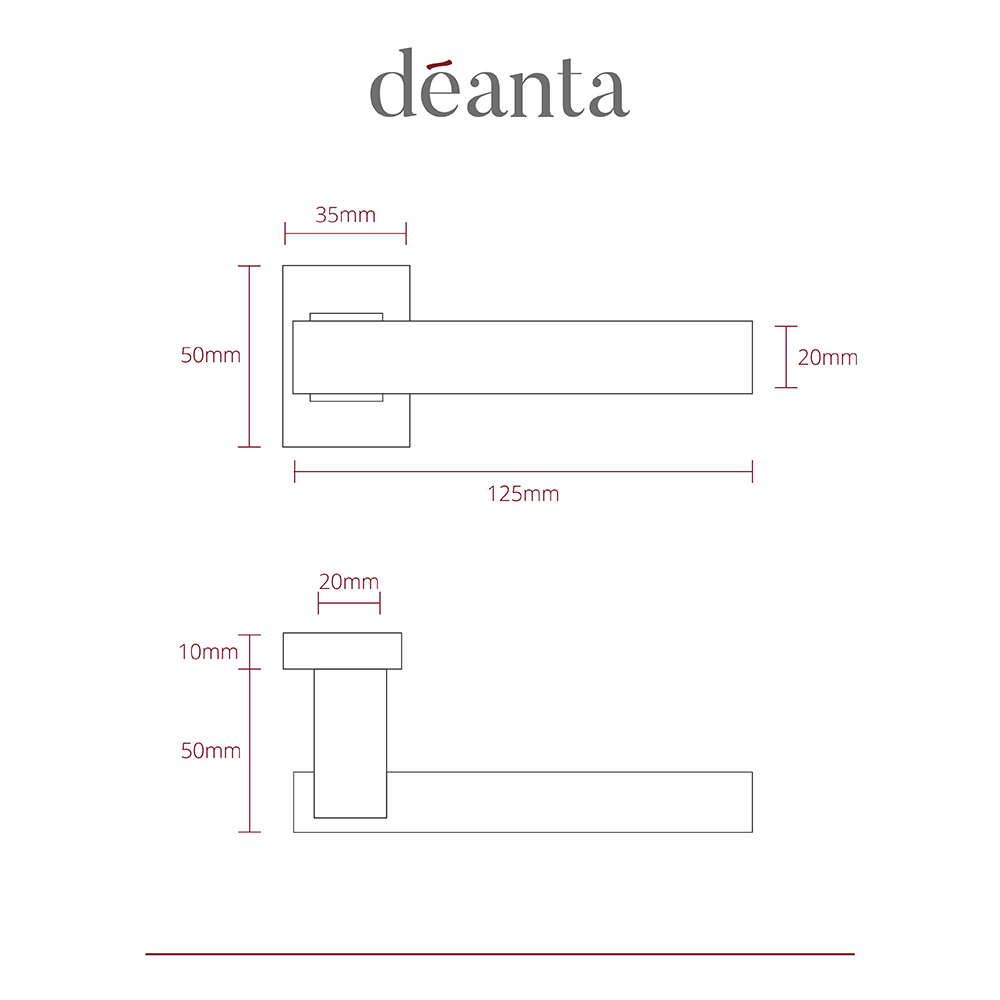 Argo Satin Nickel/Polished Chrome Lever on Rose Door Handle (Per Pair) - Image 3