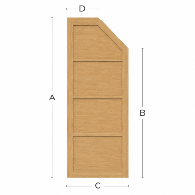 Oak Un-Finished Soyo Straight/Angled Custom Door