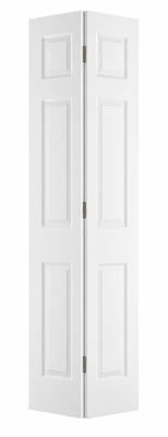 Internal White Primed 6 Panel Smooth Bi-Fold Door