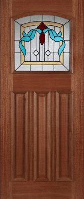 External Hardwood (DECORATIVE GLASS) Un-Finished Edinburgh RM1S DOOR