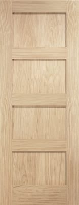 Internal Oak Shaker Un-Finished 4P Door