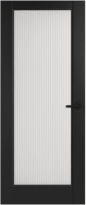 Internal Black Ravenna (REEDED GLASS) 1 light Solid Core Pre-Finished Door