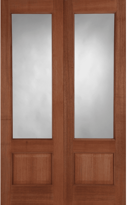 External Chiswick (UN-GLAZED) Un-Finished (NO GLASS) Hardwood Rebated Door Pair