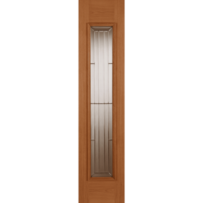 External Oak Majestic (DECORATIVE GLASS) Sidelight Un-Finished RMS1 Door