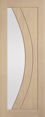 Internal Oak Girona Un-Finished (CLEAR GLASS) Door