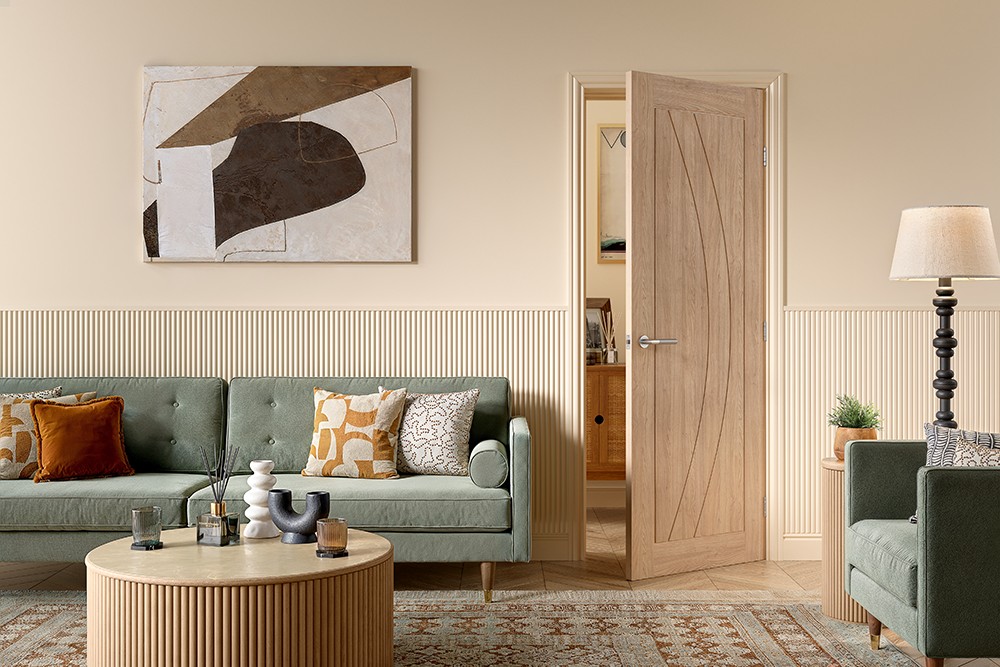 Internal Oak Girona Un-Finished FD30 44mm Fire Door - Image 2
