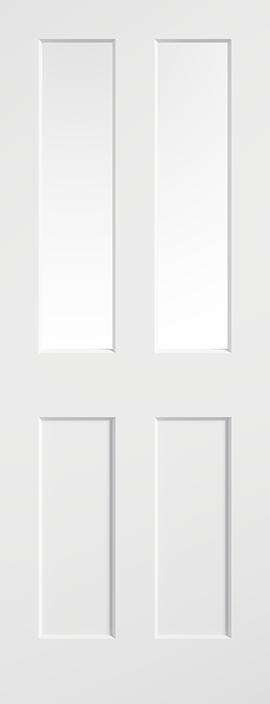 Internal White Primed Moulded Smooth (CLEAR GLASS) Ashford Door
