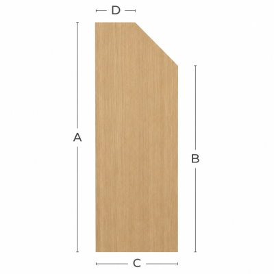 Oak Flush Un-Finished Straight/Angled Custom Door