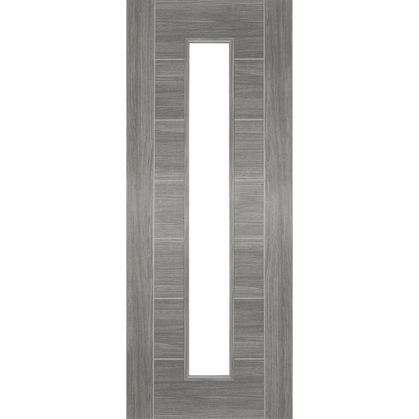 Internal Grey Laminate 1 Light (OBSCURE GLASS) Corsica Pre-Finished FD30 44mm Fire Door