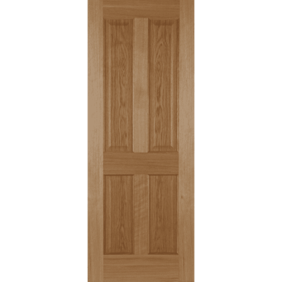 Internal Oak 4 Panel Recessed Un-Finished Solid Core Door