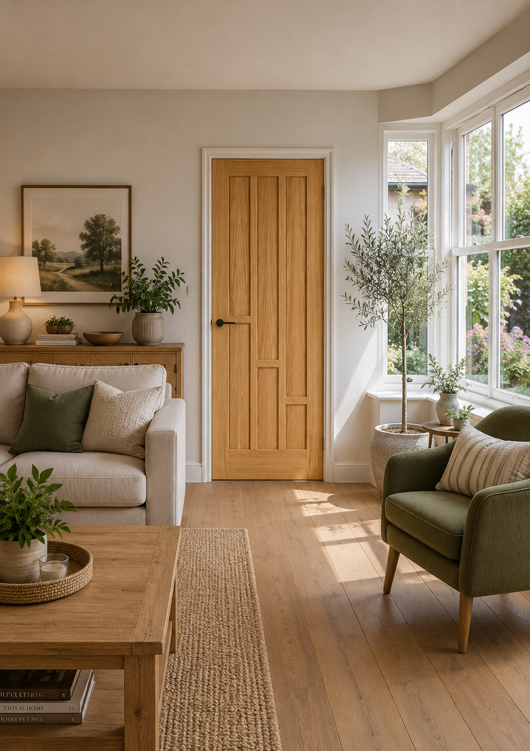 Internal Oak Nevada Pre-Finished Solid Core Door - Image 2