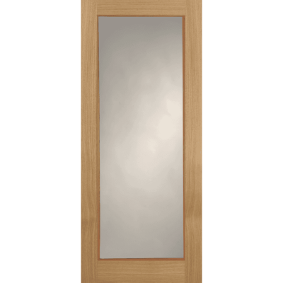 Internal Oak Wiltshire 1 Light (CLEAR GLASS) Pre-Finished Solid Core Door