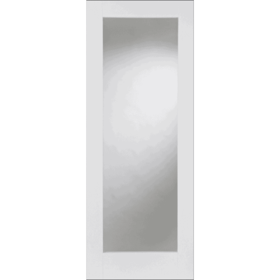 Internal White Shaker 1 Light (CLEAR GLASS) Pre-Finished Semi Solid Core Door
