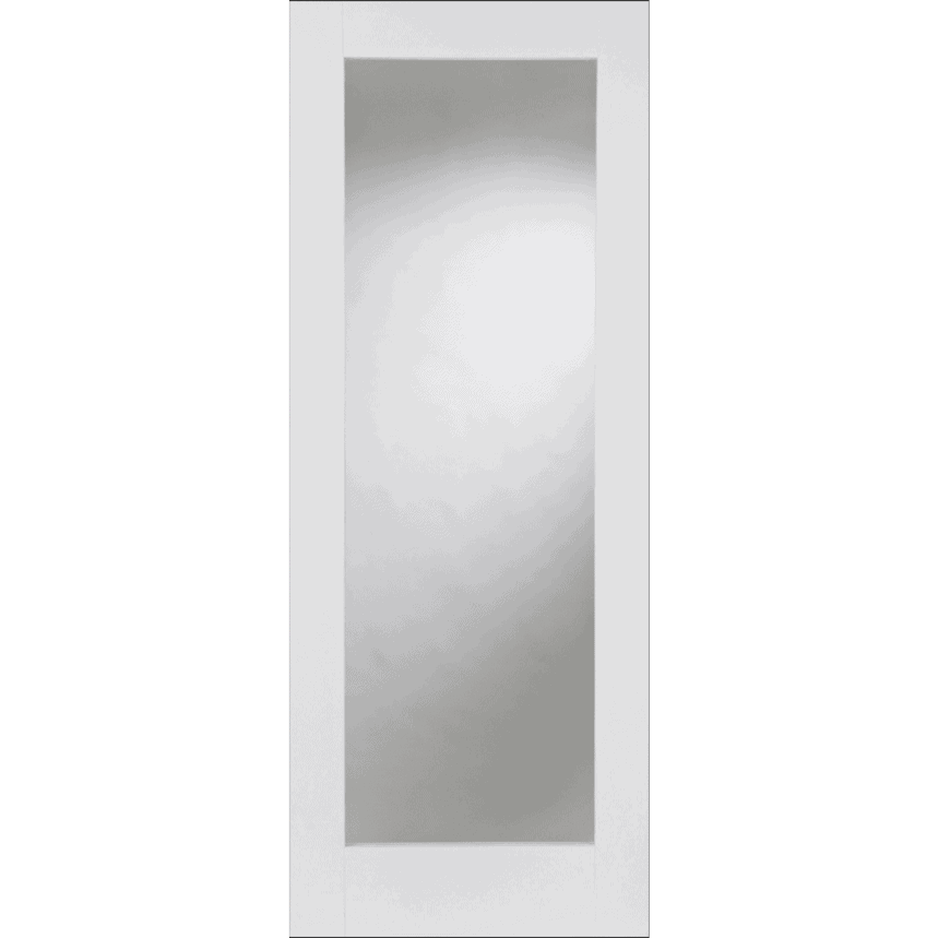 Internal White Shaker 1 Light (CLEAR GLASS) Pre-Finished Semi Solid Core Door