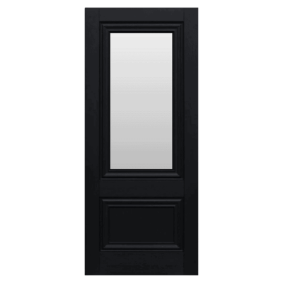 Internal Black Laminate Lyon 1 Light (CLEAR GLASS) Pre-Finished Semi-Solid Core Door